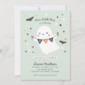 Invitation Notre Petit Boo Cute Kids Halloween Premier Annive (Devant)