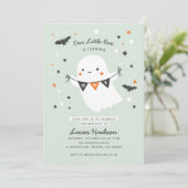 Invitation Notre Petit Boo Cute Kids Halloween Premier Annive (Debout devant)