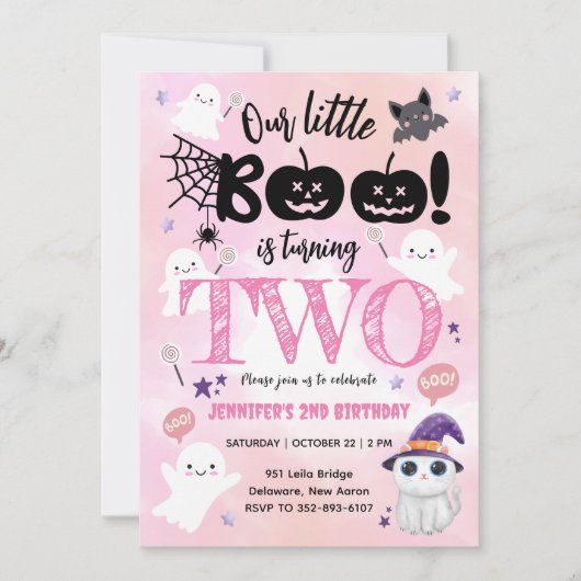 Invitation Notre Petit Boo Est En Train De Tourner DEUX | Ann (Devant)