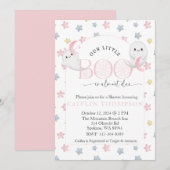 Invitation Notre Petit Boo est presque dû Halloween Baby (Devant / Derrière)