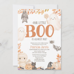 Invitation Notre petit Boo est presque là Baby Shower