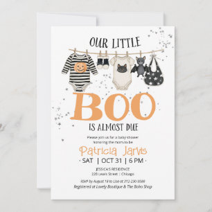 Invitation Notre petit Boo est presque là Baby Shower