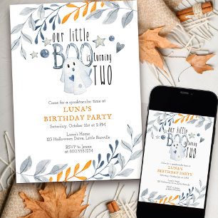 Invitation Notre petit Boo fête ses deux ans 2e anniversaire