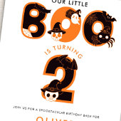 Invitation Notre Petit Boo fête ses deux ans d'Halloween