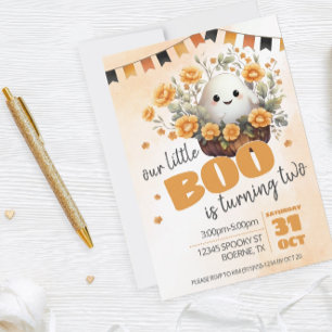 Invitation Notre petit Boo fête ses deux ans, Joyeux annivers