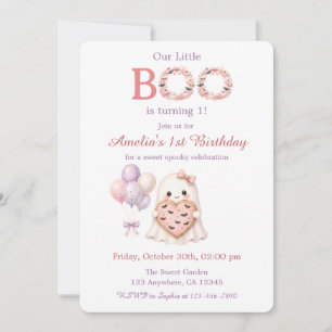 Invitation Notre petit Boo fête son 1er anniversaire Invitati