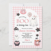 Invitation Notre petit BOO Ghost rose Halloween 2e anniversai (Devant)