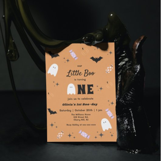 Invitation Notre Petit Boo Halloween 1er Anniversaire Invitat