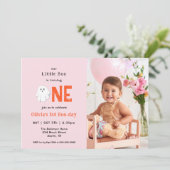 Invitation Notre Petit Boo Halloween 1er Anniversaire Photo (Debout devant)