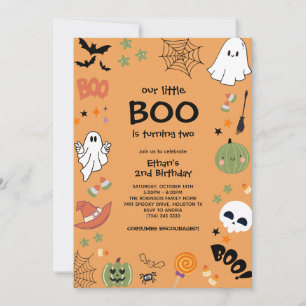 Invitation Notre petit Boo Halloween 2e anniversaire