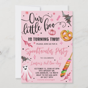 Invitation Notre petit Boo Halloween 2e anniversaire