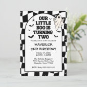 Invitation Notre petit Boo Halloween 2e anniversaire (Debout devant)