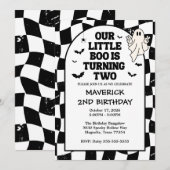 Invitation Notre petit Boo Halloween 2e anniversaire (Devant / Derrière)