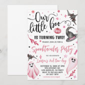 Invitation Notre petit Boo Halloween 2e anniversaire (Devant / Derrière)