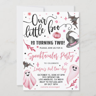 Invitation Notre petit Boo Halloween 2e anniversaire