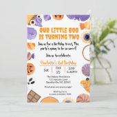 Invitation "Notre Petit Boo" Halloween 2e Anniversaire Invita (Debout devant)
