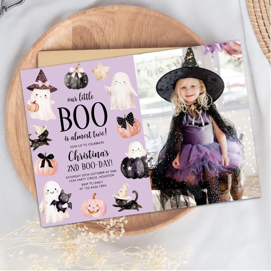 Invitation Notre petit Boo Halloween 2e Anniversaire Photo