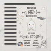 Invitation Notre petit BOO tourne UN ! Anniversaire d'Hallowe (Devant / Derrière)