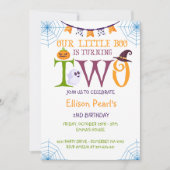 Invitation Notre Petit Boo Turner Deux, Halloween 2e Annivers (Devant)