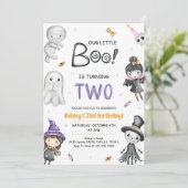 Invitation Notre Petit Boo Turner Deux Halloween 2e Anniversa (Debout devant)