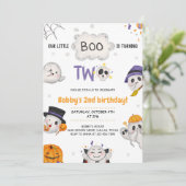 Invitation Notre Petit Boo Turner Deux Halloween 2e Anniversa (Debout devant)
