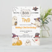 Invitation Notre Petit Boo Turner Deux Halloween 2e Anniversa (Debout devant)