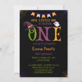 Invitation Notre Petit Boo Turner Un, Halloween 1er Anniversa (Devant)