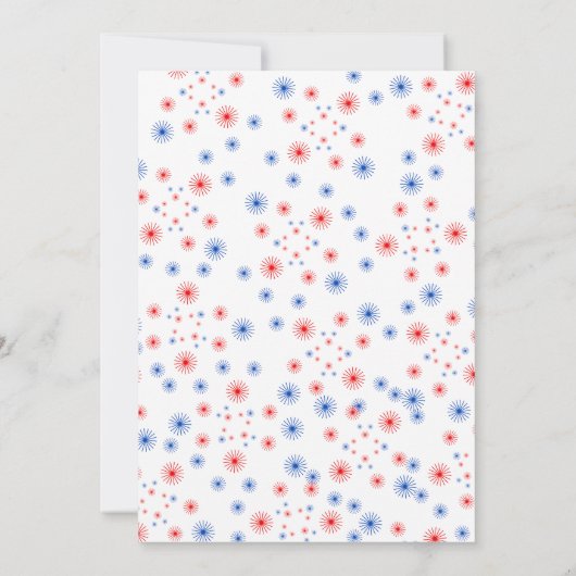 Invitation Notre Petit Bow Firecracker Anniversaire (Dos)