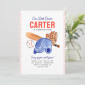 Invitation Notre petit casque de rookie Bat Baseball Annivers (Debout devant)