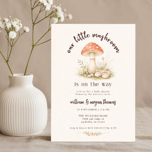 Invitation Notre Petit Champignon Baby Shower