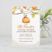 Invitation Notre petit Citrouille (Debout devant)