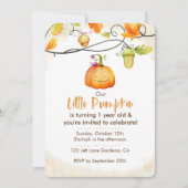 Invitation Notre petit Citrouille (Devant)