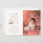 Invitation Notre Petit Citrouille 1er anniversaire (Devant)