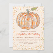 Invitation Notre Petit Citrouille 1er anniversaire (Devant)