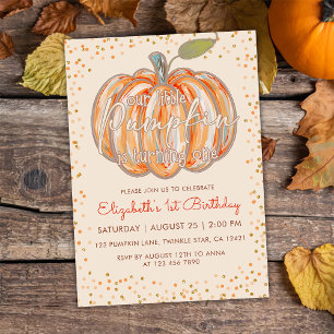 Invitation Notre Petit Citrouille 1er anniversaire