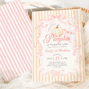 Invitation Notre Petit Citrouille 1er Anniversaire