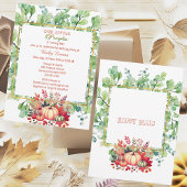 Invitation Notre petit Citrouille 1er anniversaire Green Fall