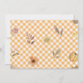 Invitation Notre Petit Citrouille 1er Anniversaire Orange Fal (Dos)