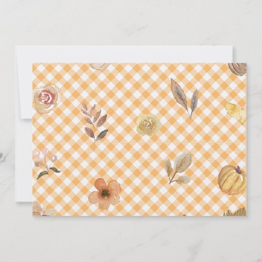 Invitation Notre Petit Citrouille 2e anniversaire Orange Fall (Dos)