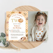 Invitation Notre Petit Citrouille 2e anniversaire Orange Fall