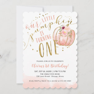 Invitation Notre Petit Citrouille a un An 1er Anniversaire