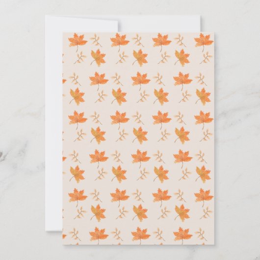 Invitation Notre Petit Citrouille Automne automne 1er anniver (Dos)