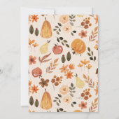 Invitation Notre petit Citrouille Automne bébé 1er anniversai (Dos)