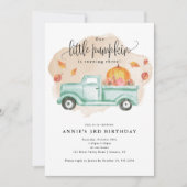 Invitation Notre petit Citrouille Automne Camion de ferme Ann (Devant)