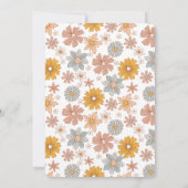 Invitation Notre petit Citrouille Blue Daisy 1er anniversaire (Dos)