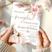 Invitation Notre petit Citrouille | Boho Fall Girl 4e anniver