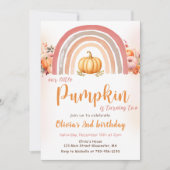 Invitation Notre petit Citrouille Boho Rainbow Fall 2e annive (Devant)