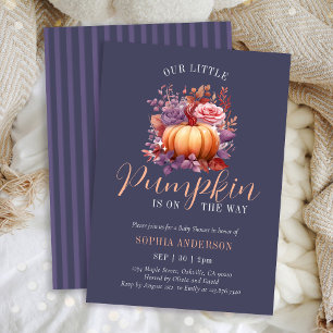 Invitation Notre Petit Citrouille Est En Route Baby shower