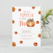 Invitation Notre Petit Citrouille Est En Train D'Arriver À De (Debout devant)