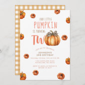 Invitation Notre Petit Citrouille Est En Train D'Arriver À De (Devant / Derrière)